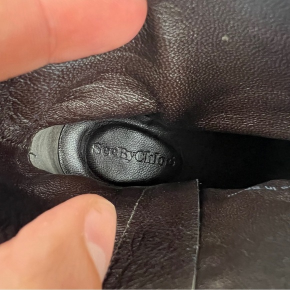 Anthropologie x See By Chloe Jenny Leather Platform Boots - Picture 9 of 9